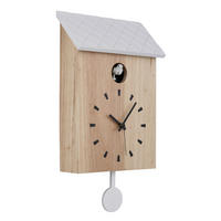 ZIDNI SAT      22/7,8/38 cm    - bijela/smeđa, Natur, drvo (22/7,8/38cm) - Globo