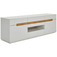 LOWBOARD  in 163/50/40 cm  - Eichefarben/Weiß, Design, Holzwerkstoff (163/50/40cm) - MID.YOU