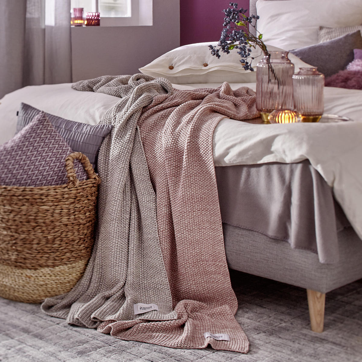 PLAID Melange 130/170 cm  - Beige/Grau, Basics, Textil (130/170cm) - Schöner Wohnen