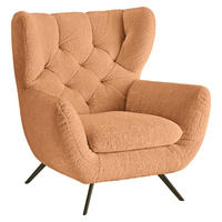 CHESTERFIELD-SESSEL - Rostfarben/Schwarz, MODERN, Textil/Metall (100/94/95cm) - Pure Home Lifestyle