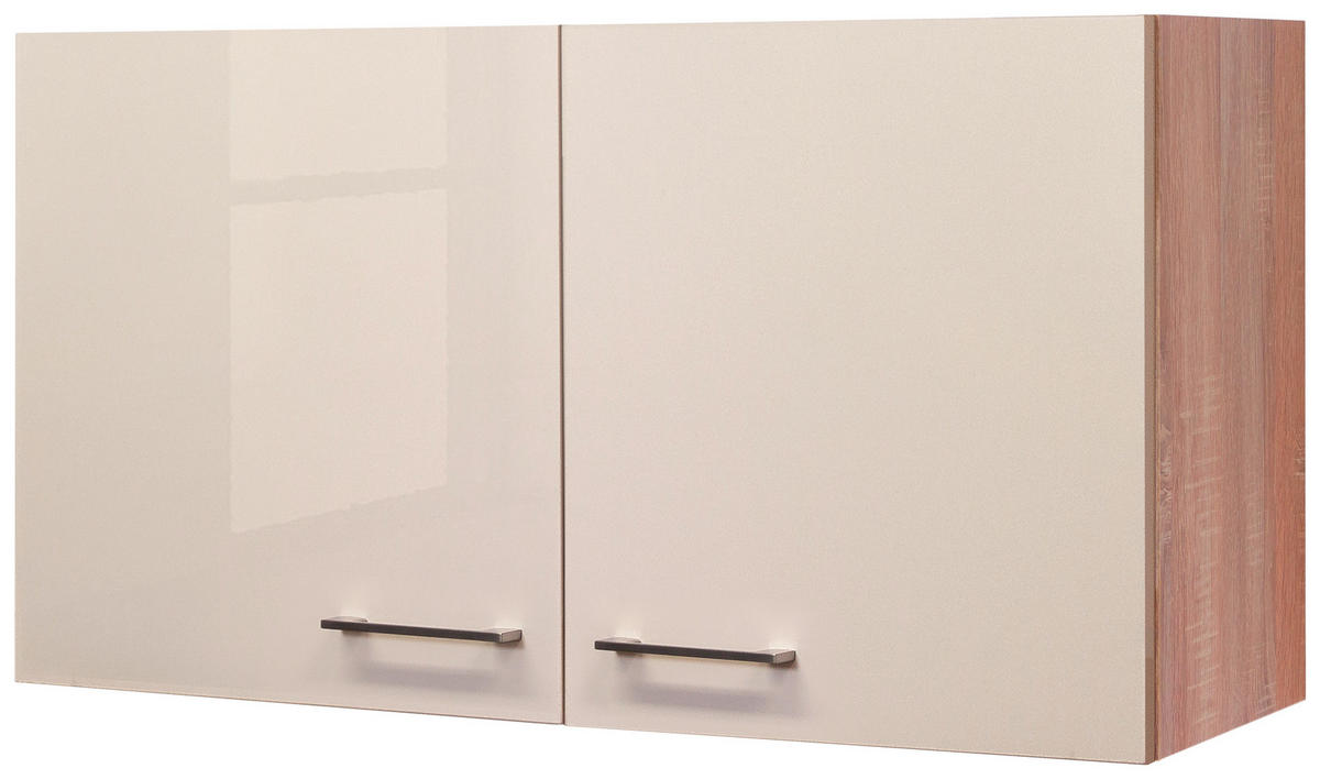 KÜCHENOBERSCHRANK 100/54,8/32 cm  in Sonoma Eiche, Kaschmir  - Kaschmir/Edelstahlfarben, MODERN, Holzwerkstoff/Metall (100/54,8/32cm) - FlexWell