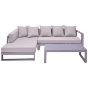 LOUNGEGARNITUR - Hellgrau, Basics, Glas/Textil (180/248cm) - Amatio