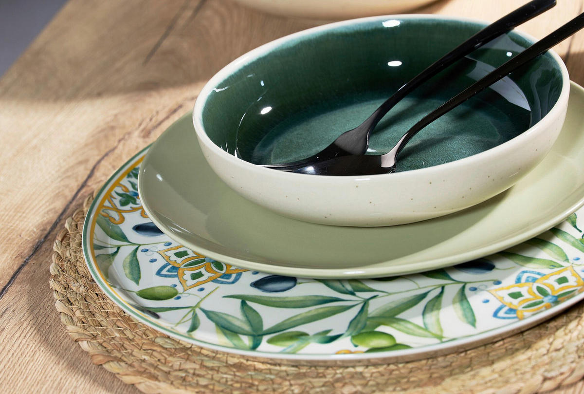 SPEISETELLER Cecina grün    - Grün, Design, Keramik (26/26/3cm) - Ritzenhoff Breker