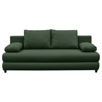 SCHLAFSOFA in Webstoff Grün  - Schwarz/Mintgrün, Design, Kunststoff/Textil (200/88/87cm) - P & B
