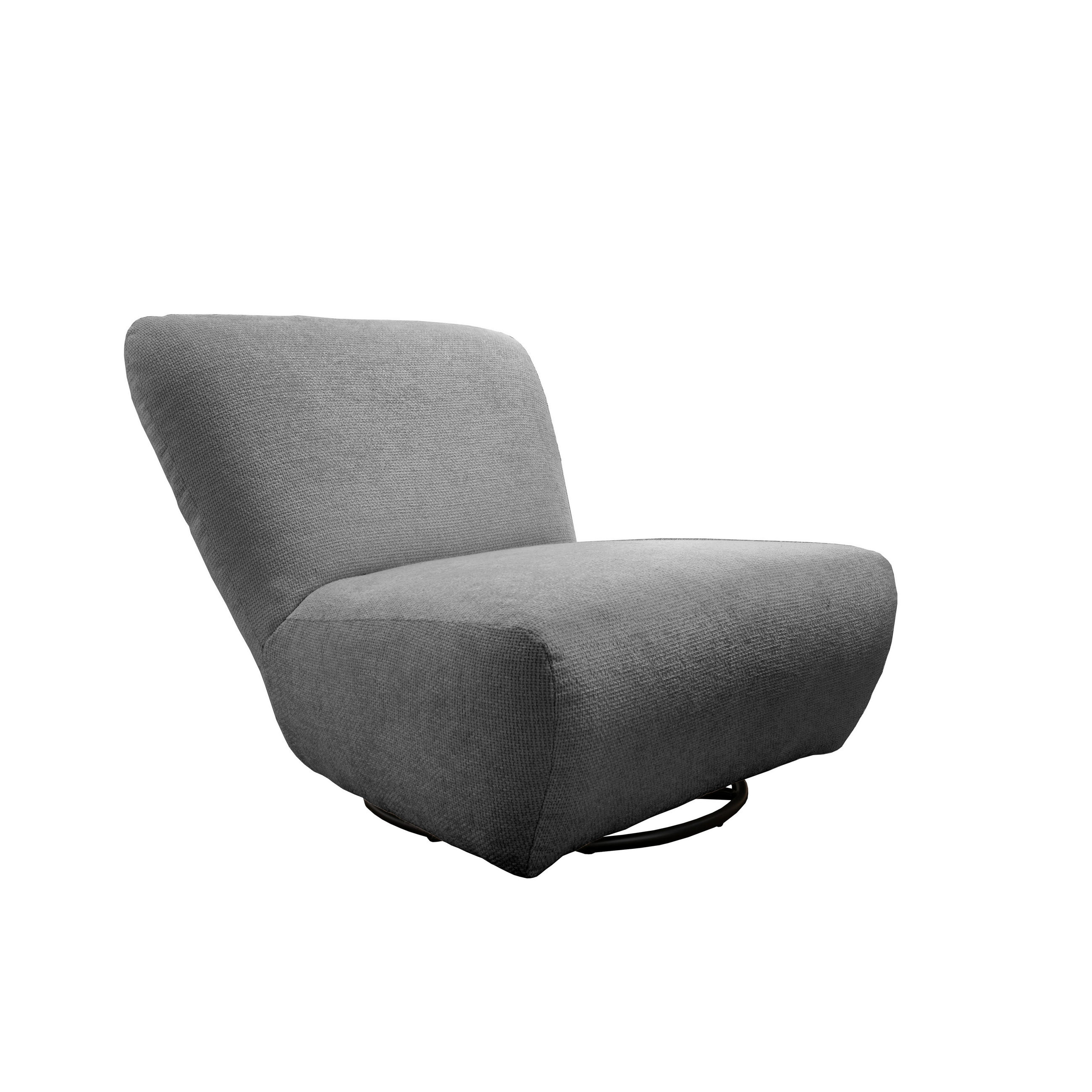 XXL-SESSEL CREMALLO Mikrofaser Grau    - Schwarz/Grau, Trend, Textil/Metall (95/77/94cm) - Livetastic