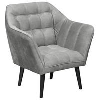 COCKTAILSESSEL in Mikrovelours Grau  - Schwarz/Grau, Modern, Holz/Holzwerkstoff (84/87/70cm) - MID.YOU