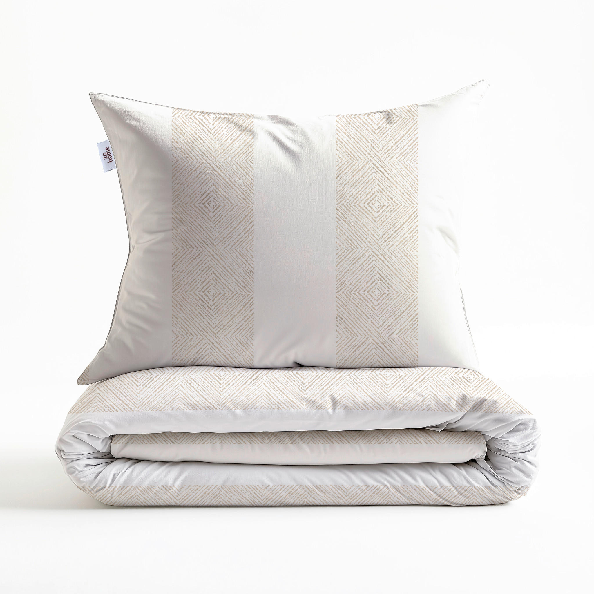 BETTWÄSCHE 2-teilig Tratti-di-Satinado Makosatin 135/200 cm  - Sandfarben, Basics, Textil (135/200cm)