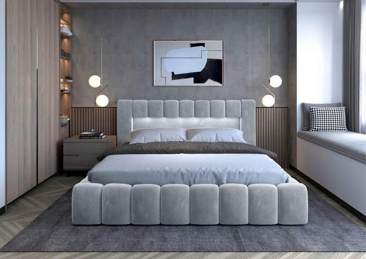 POLSTERBETT 160/200 cm, {[inkl. ],item.attr('349-543'),[, ]} - Schwarz/Weiß, MODERN, Holz/Kunststoff (160/200cm) - MID.YOU