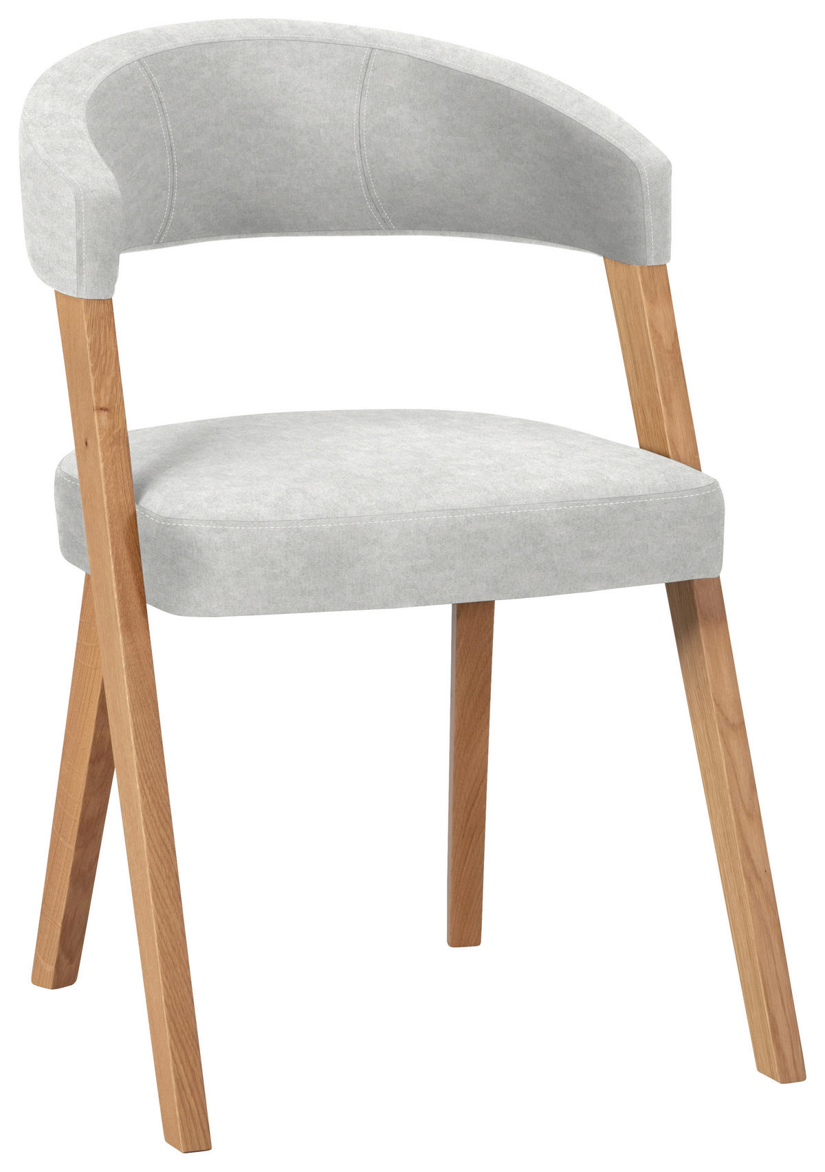 STUHL  in Flachgewebe  - Wildeiche/Eichefarben, Modern, Holz/Textil (56/81/66cm) - Venda