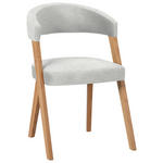 STUHL in Holz, Textil Creme, Wildeiche  - Wildeiche/Eichefarben, MODERN, Holz/Textil (56/81/66cm) - Venda