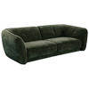 BIGSOFA Chenille Olivgrün  - Schwarz/Olivgrün, KONVENTIONELL, Kunststoff/Textil (290/86/121cm) - Cantus