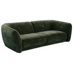 BIGSOFA Chenille Olivgrün  - Schwarz/Olivgrün, KONVENTIONELL, Kunststoff/Textil (290/86/121cm) - Cantus