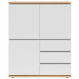 HIGHBOARD 100/121/42 cm  - Schwarz/Weiß, MODERN, Holzwerkstoff (100/121/42cm) - Xora