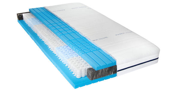 TASCHENFEDERKERNMATRATZE Emotion S60 Hybrid 90/200 cm Höhe ca. 21 cm  - Weiß, Basics, Textil (90/200cm) - Novel