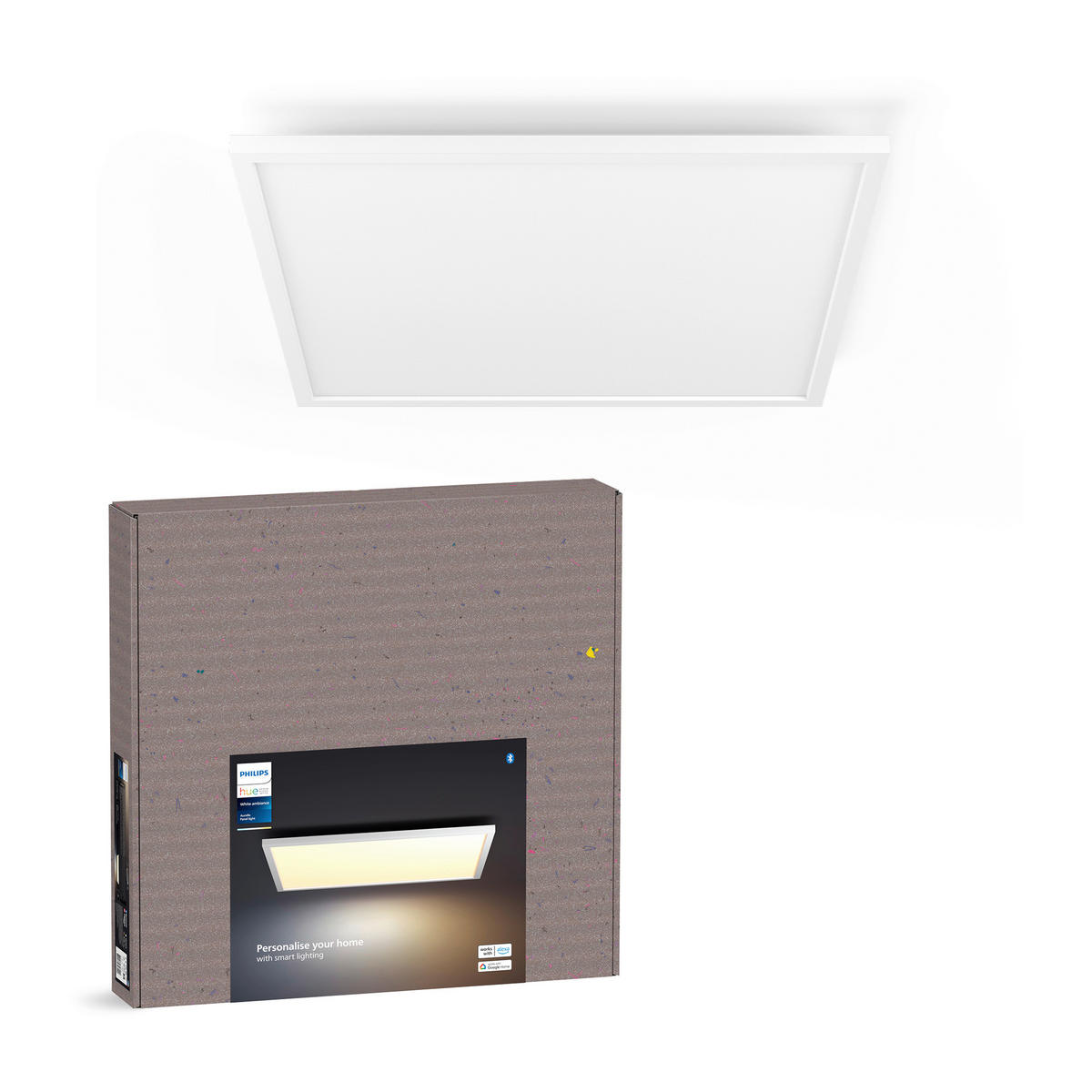 LED-DECKENLEUCHTE Aurelle  Smart 60/60/4,6 cm   - Weiß, Basics, Metall (60/60/4,6cm) - Philips HUE