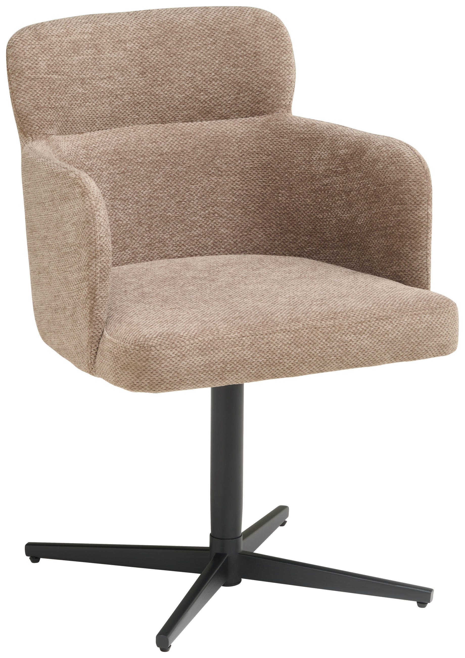 ARMLEHNSTUHL  in Eisen Webstoff  - Schwarz/Braun, KONVENTIONELL, Holz/Textil (58,5/85/63cm) - Livetastic
