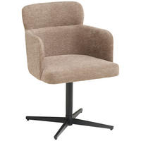 ARMLEHNSTUHL  in Eisen Webstoff  - Schwarz/Braun, KONVENTIONELL, Holz/Textil (58,5/85/63cm) - Livetastic