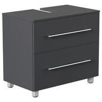 WASCHBECKENUNTERSCHRANK 70/63/41,6 cm  - Silberfarben/Graphitfarben, MODERN, Holzwerkstoff/Metall (70/63/41,6cm) - MID.YOU