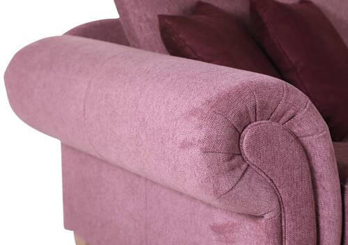 MEGASOFA Flachgewebe Rosa  - Dunkelrosa/Schwarz, ROMANTIK / LANDHAUS, Holz/Textil (280/85/124cm) - Landscape