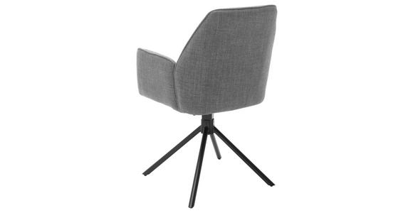 ARMLEHNSTUHL in Webstoff - Schwarz/Grau, Design, Textil/Metall (58/87/61cm) - Carryhome