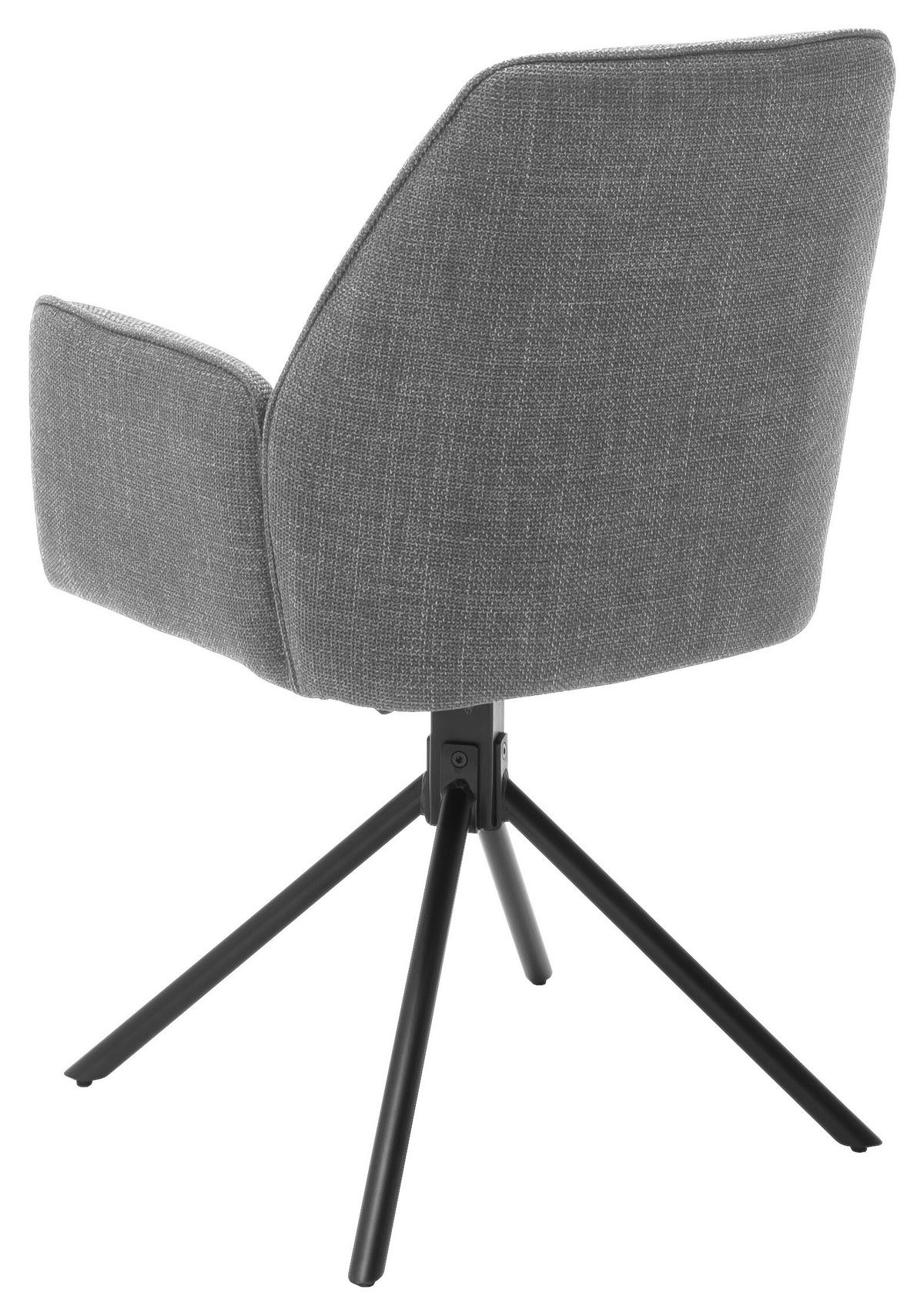 ARMLEHNSTUHL  in Webstoff  - Schwarz/Grau, Design, Textil/Metall (58/87/61cm) - Carryhome