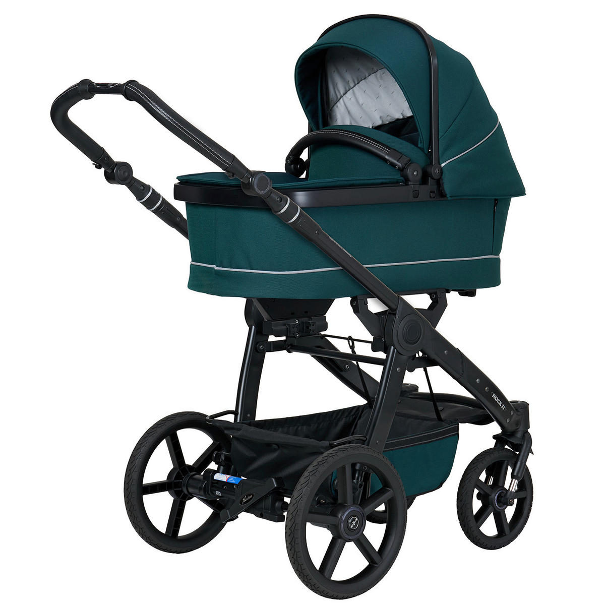 KINDERWAGENSET ROCK IT Outdoor  - Petrol/Schwarz, Basics, Textil/Metall (102/58/120cm) - Hartan