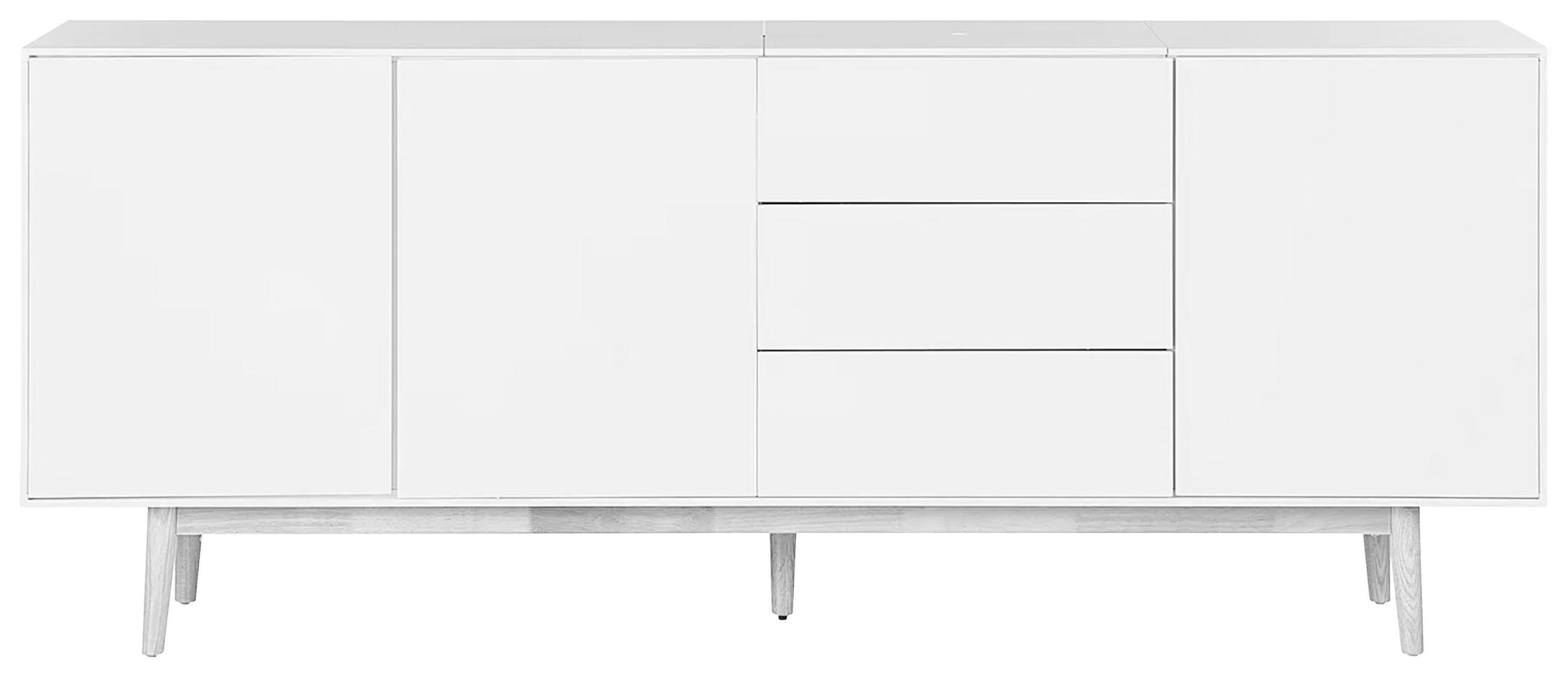 SIDEBOARD 200/80/45 cm  in Weiß, Eichefarben  - Eichefarben/Weiß, Design, Holz/Holzwerkstoff (200/80/45cm) - home24