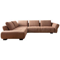 ECKSOFA  Chenille Kupferfarben  - Schwarz/Kupferfarben, Konventionell, Holz/Textil (234/324cm) - Belluti