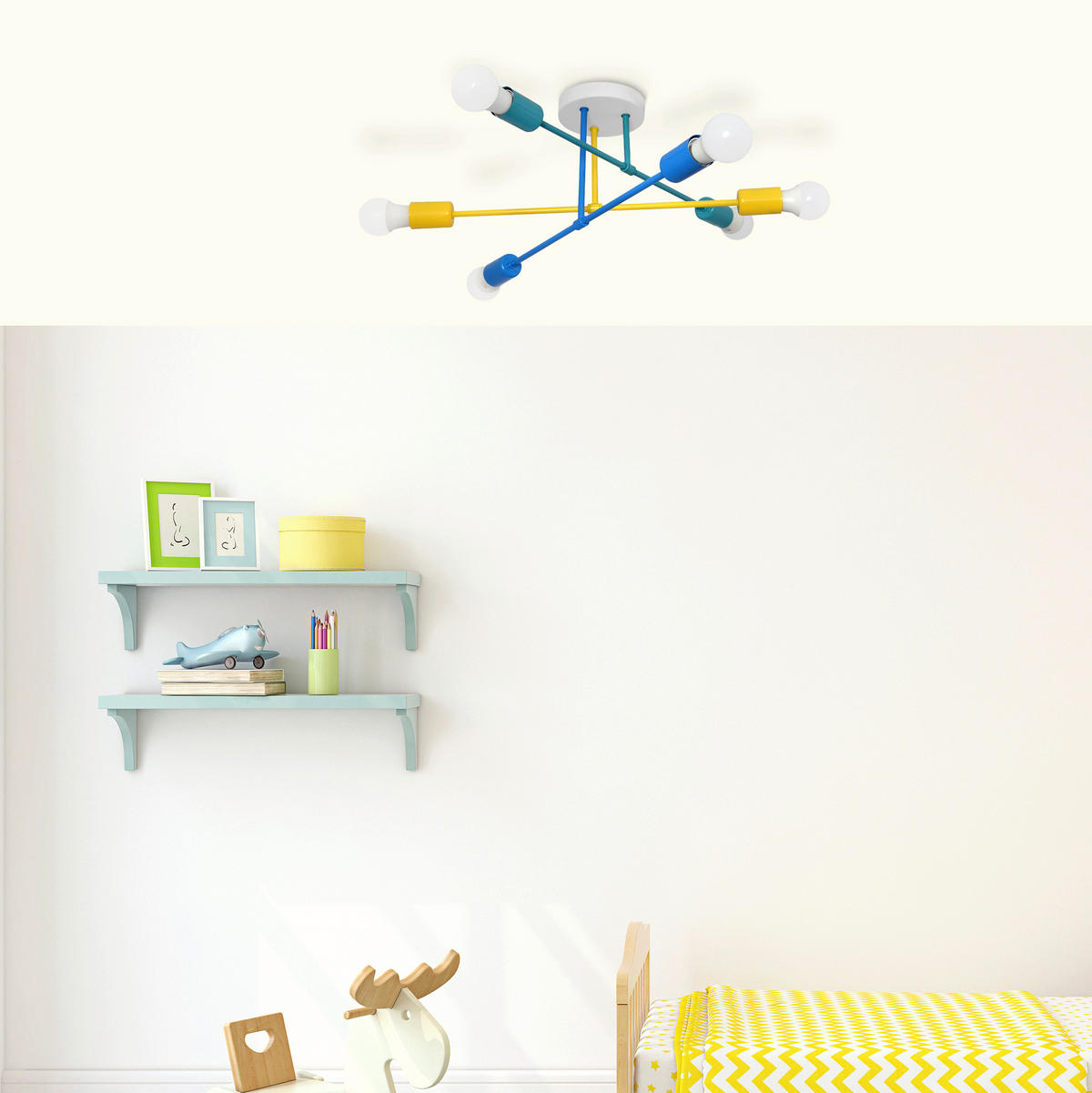 KINDERDECKENLEUCHTE 58/58/24 cm   - Multicolor, LIFESTYLE, Metall (58/58/24cm)