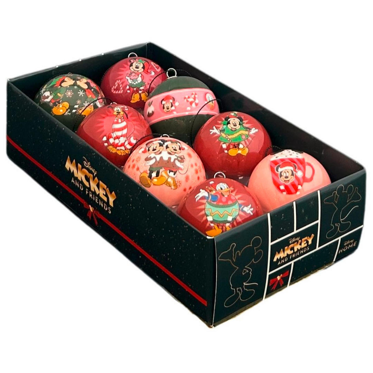 CHRISTBAUMKUGEL-SET 8-teilig  - Multicolor, Trend, Kunststoff (25.5cm) - Disney