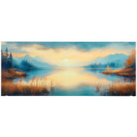 GLASBILD Landschaft & Natur  - Multicolor, Basics, Glas (50/125/1,40cm) - Euroart