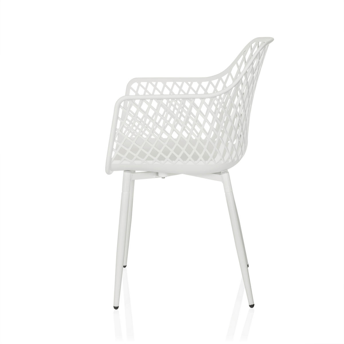 GARTENSTUHL Weiß  - Weiß, MODERN, Kunststoff/Metall (56/81/50cm) - MID.YOU