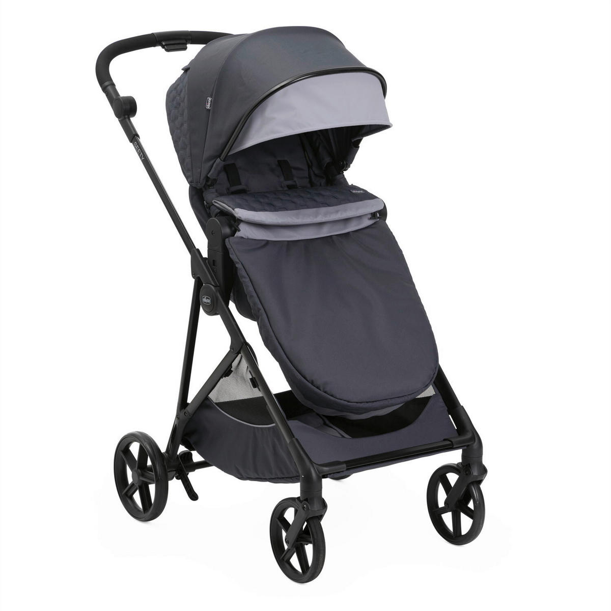 BUGGY SEETY  - Dunkelgrau/Schwarz, Basics, Textil/Metall (55/73/99-110cm) - Chicco