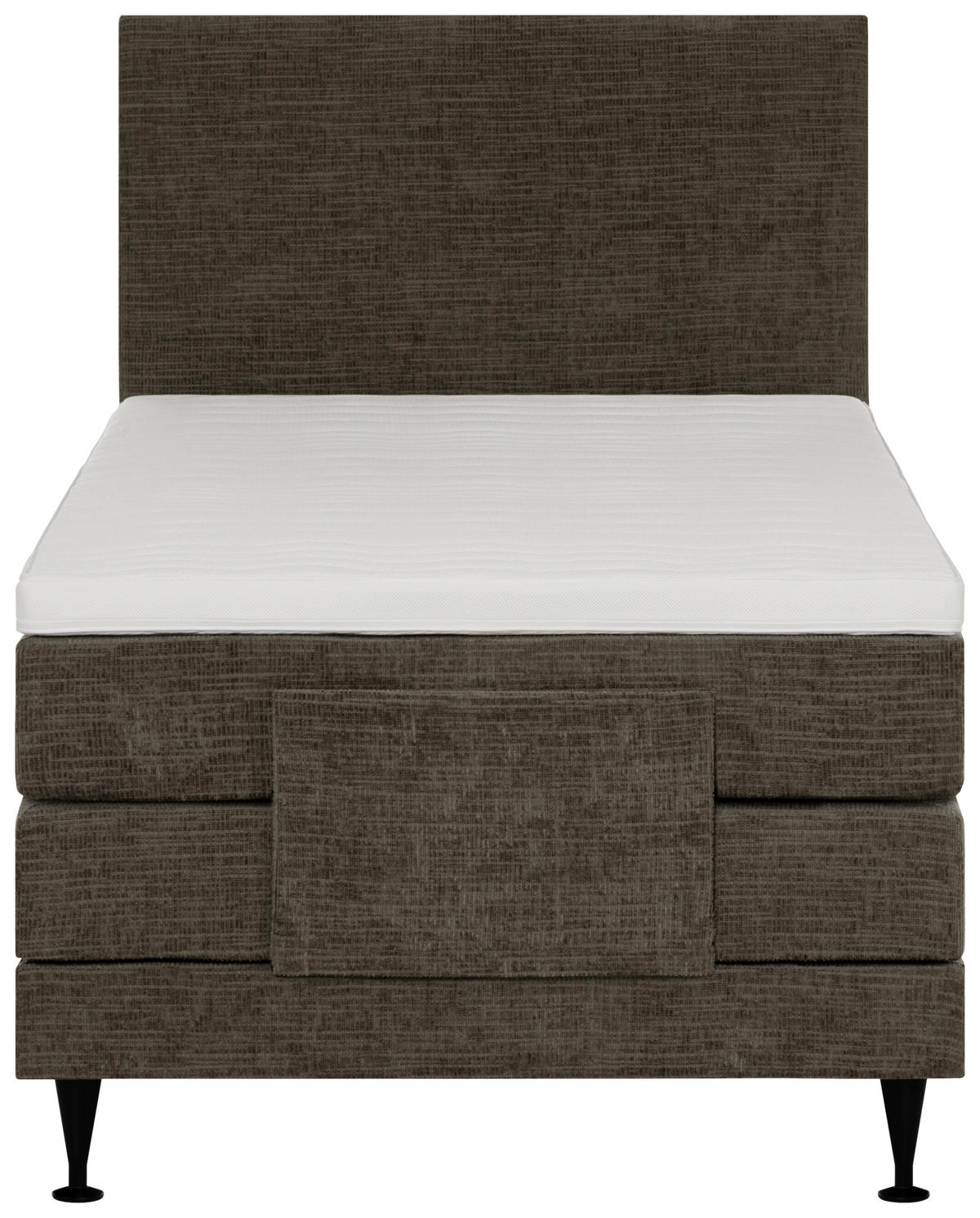 POSTELJA BOXSPRING 120 cm   x 200 cm  , tekstil rjava  - črna/rjava, Konvencionalno, kovina/tekstil (120/200cm) - Welnova