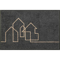DVEŘNÍ ROHOŽKA, 50/75 cm - šedá, Trend, textil/plast (50/75cm) - wash+dry