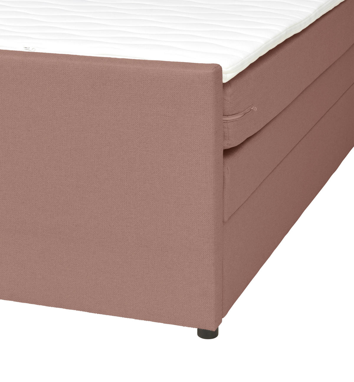 BOXSPRINGBETT 120/200 cm  in Altrosa  - Altrosa/Schwarz, Modern, Holz/Textil (120/200cm) - MID.YOU