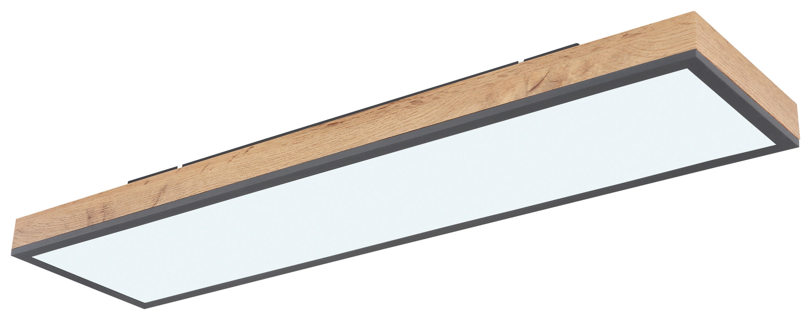 LED-TAKLAMPA DORO 24 W  - opal/grafitfärgad, Basics, metall/plast (80/20cm) - Globo