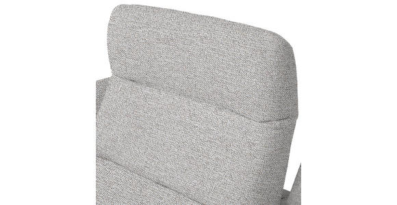 ECKSOFA in Chenille, Flachgewebe Ecru  - Ecru/Schwarz, Design, Textil/Metall (318/165cm) - Xora