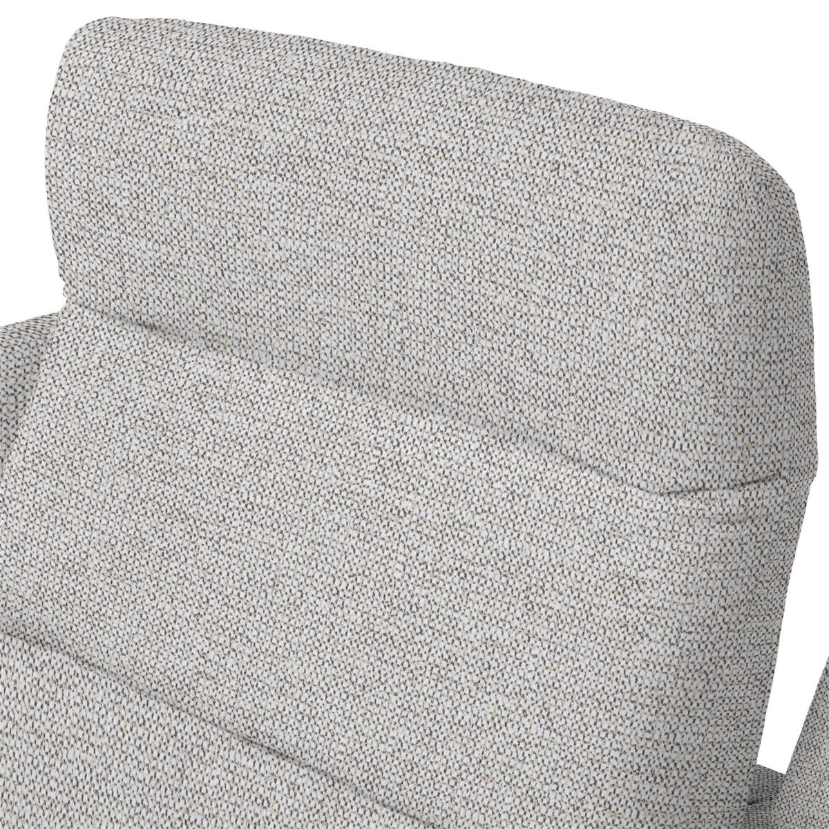 ECKSOFA in Flachgewebe, Chenille Ecru  - Ecru/Schwarz, Design, Textil/Metall (318/165cm) - Xora
