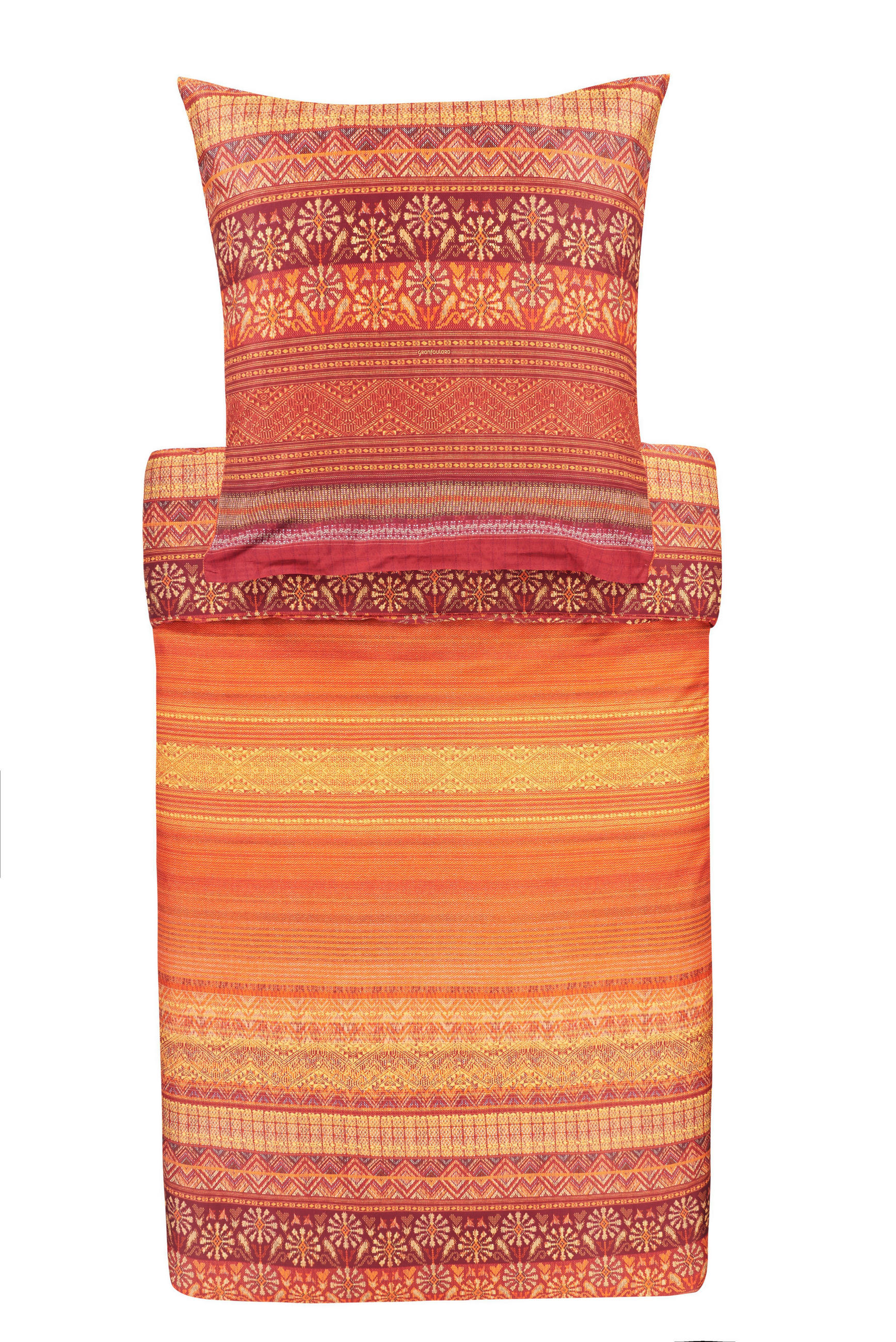 WENDEBETTWÄSCHE Miracoli R1 Makosatin 135/200 cm  - Rot, LIFESTYLE, Textil (135/200cm) - Bassetti