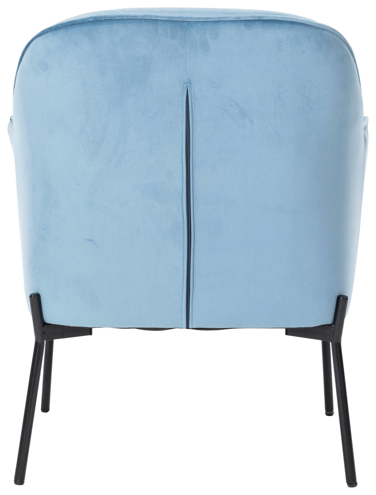 SESSEL in Samt Blau, Schwarz  - Blau/Schwarz, Trend, Textil/Metall (69/81/64cm) - Xora