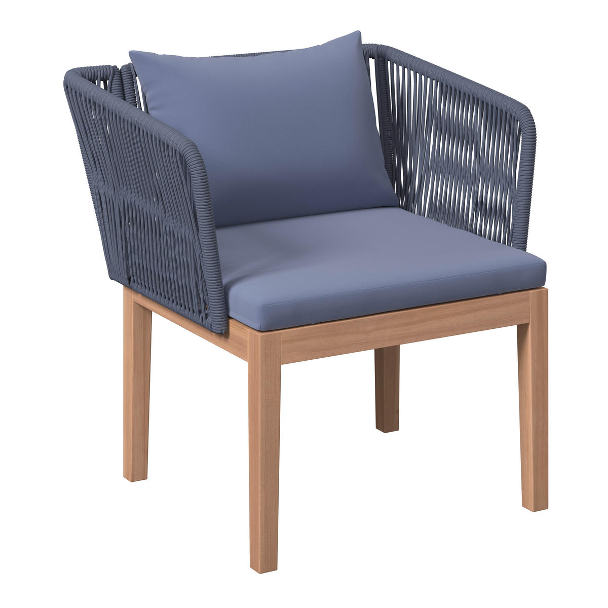 LOUNGEGARNITUR   160/74/84 cm Akazie massiv Eisen  - Akaziefarben/Grau, MODERN, Holz/Kunststoff (160/74/84cm) - Ambia Garden