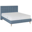 BOXSPRINGBETT 140/200 cm  in Blau  - Blau, Design, Holz/Textil (140/200cm) - Carryhome