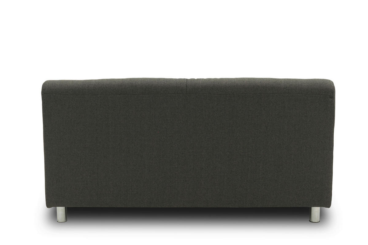 2-SITZER-SOFA Webstoff Schlammfarben  - Chromfarben/Schlammfarben, KONVENTIONELL, Textil/Metall (145/72/80cm) - MID.YOU