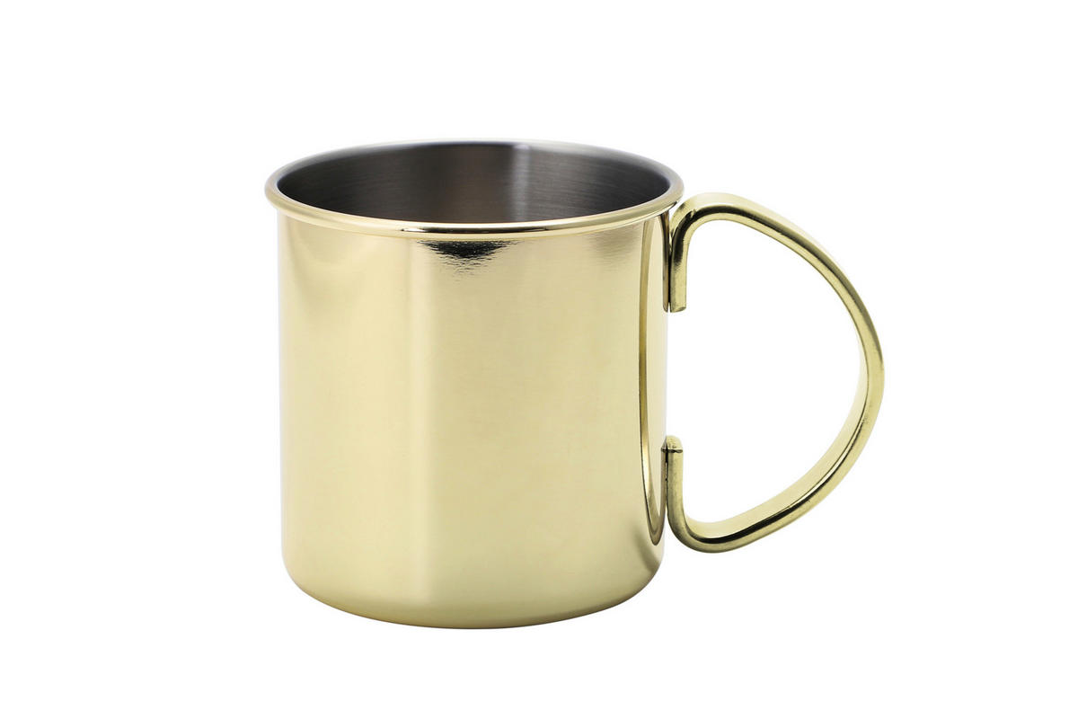 BECHERSET  4-teilig  - Goldfarben, Basics, Metall (13.7/8.9/9cm) - Echtwerk