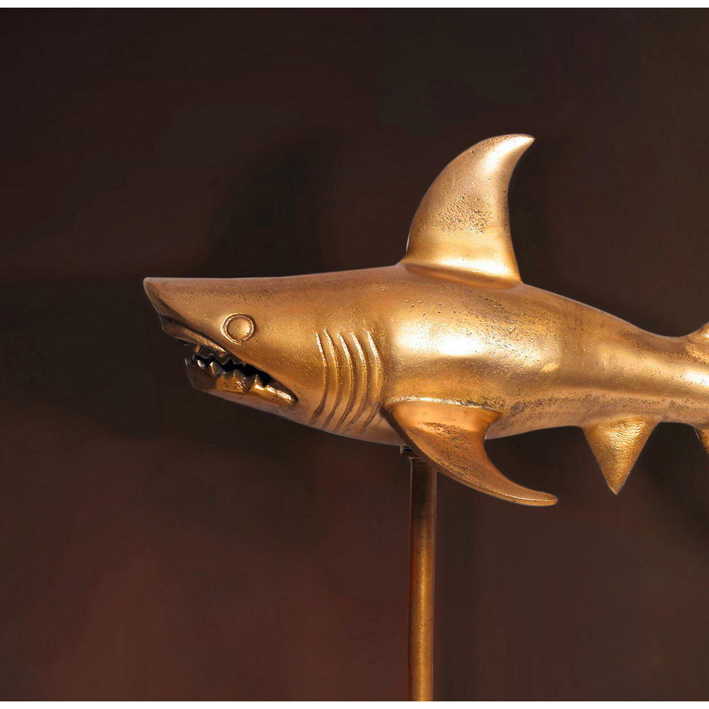 Thumbnail - Livetastic Dekotier, Gold, Metall, Fisch, 70x49x27 cm, stehend, zum Stellen, handgemacht, Tierfiguren, Dekoration, Skulp...