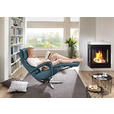 RELAXSESSEL in Leder Blau  - Blau/Edelstahlfarben, Design, Leder/Metall (75/106/88cm) - Dieter Knoll