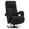 RELAXSESSEL in Leder Dunkelbraun  - Chromfarben/Dunkelbraun, Design, Leder/Metall (77/110/87cm) - Valdera