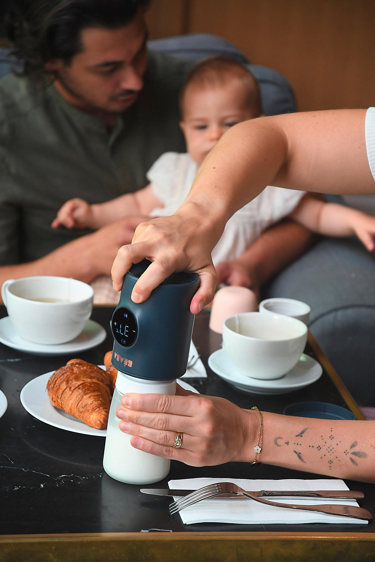 BABYKOSTWÄRMER Milk nomad  - Dunkelblau, Basics, Kunststoff/Metall (8,2/11,2/8,2cm) - Beaba