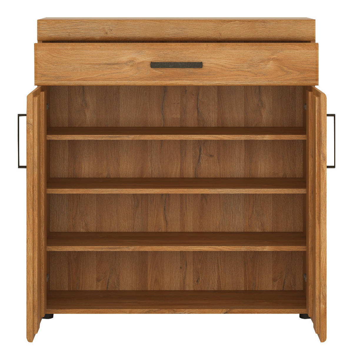 OMARA ZA ČEVLJE barve hrasta - barve kroma/barve hrasta, Konvencionalno, umetna masa/leseni material (92,8/100,2/38cm) - Venda